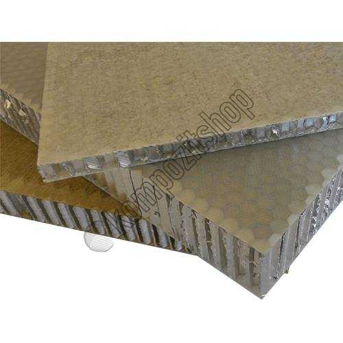 Aluminyum Honeycomb Balpeteği Panel C:6mm D:56kg/m3 T:15mm 150cm x 300cm (FRP yuzey)