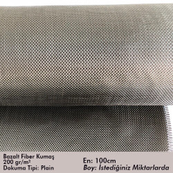 Bazalt Fiber Kumaş 200gr/m2 Plain - Thumbnail