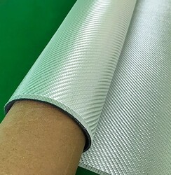 Dekoratif Cam Elyaf Kumaş 290 gr/m2 twill Gümüş   - 2