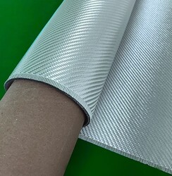Dekoratif Cam Elyaf Kumaş 290 gr/m2 twill Gümüş   - 3