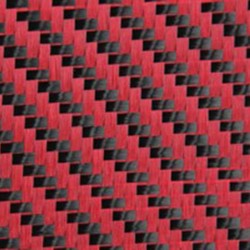 Dekoratif Karbon Fiber Kumaş Kırmızı/Siyah 210gr/m2 twill- - PROFABRIC