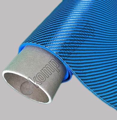 Dekoratif Karbon Fiber Kumaş Mavi/Siyah 210gr/m2 twill - 2