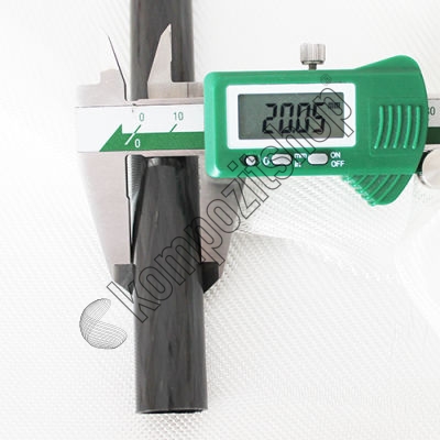 Karbon Fiber Boru Pro Dış/İç Çap:20mm/17mm   - 1